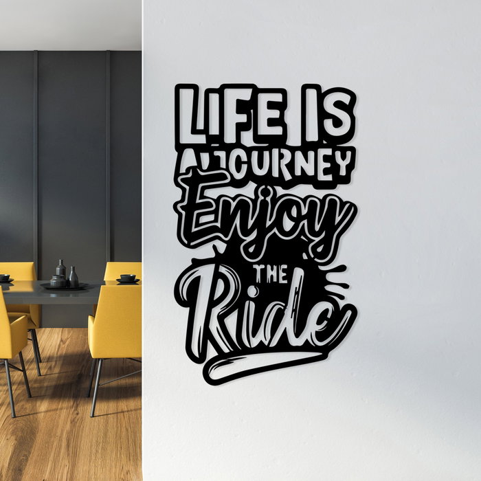 Wallity Life Is A Journey Enjoy The Ride Escultura de Pared Negra Wallity Life Is A Journey Enjoy The Ride Escultura de Pared Negra